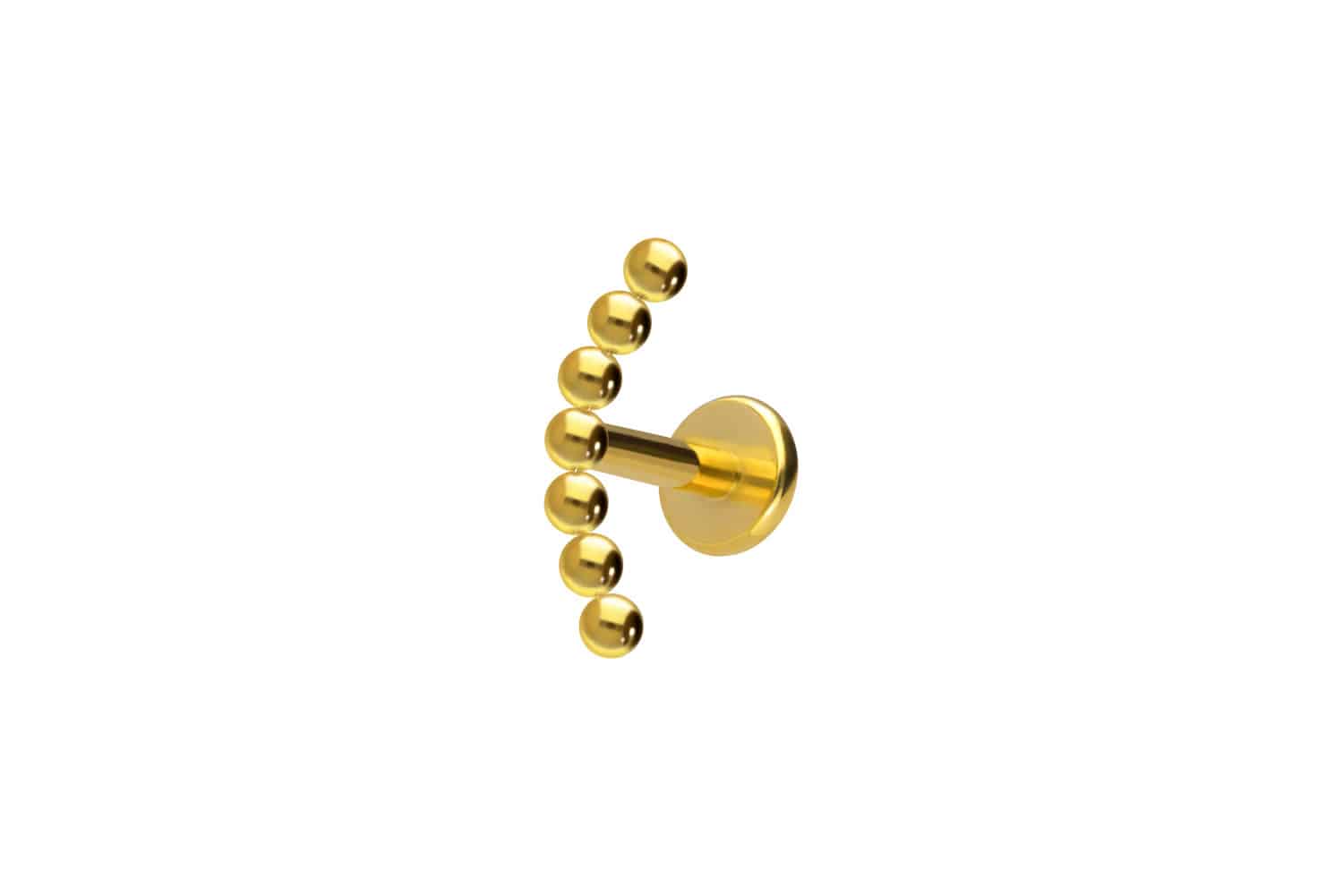 Titan Labret Piercing mit Innengewinde 7 KUGELN